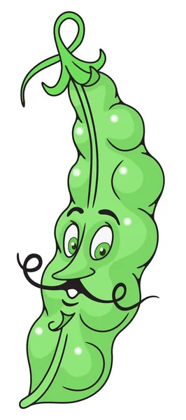 Fresh peas cartoon — Stock Vector