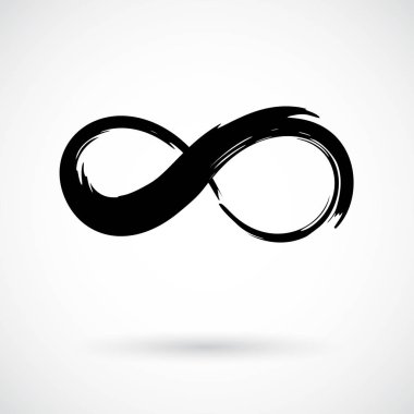 Sonsuzluk sembolü grunge fırça darbesi