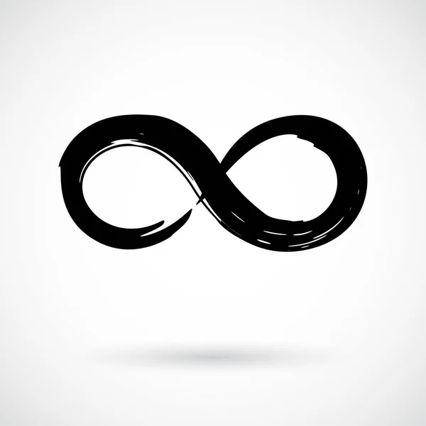 Infinity-Symbol Pinselstrich — Stockvektor