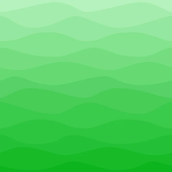 Постепенный волнистый зеленый фон — стоковый вектор