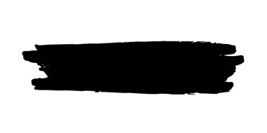 Siyah mürekkeple boyanmış fırça darbesi.