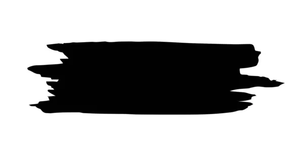 Кисть штриха рука пофарбована в чорне чорнило — стоковий вектор