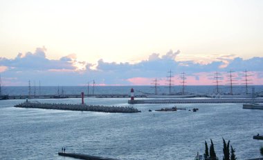 Deniz bağlantı noktası Sochi Eylül günde.