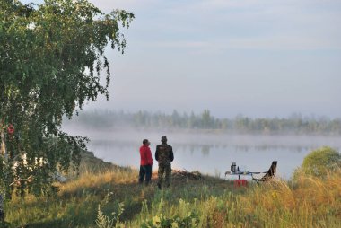 İrtiş Nehri üzerinde morningg