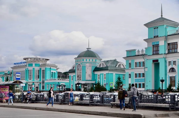 La estación de tren de la ciudad de Omsk — Foto de Stock