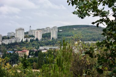 View of the residential area of the city of Alushta Crimea