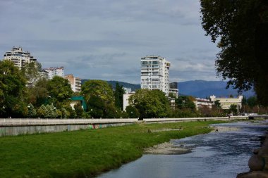 Beautiful view of the river in the center of Sochi