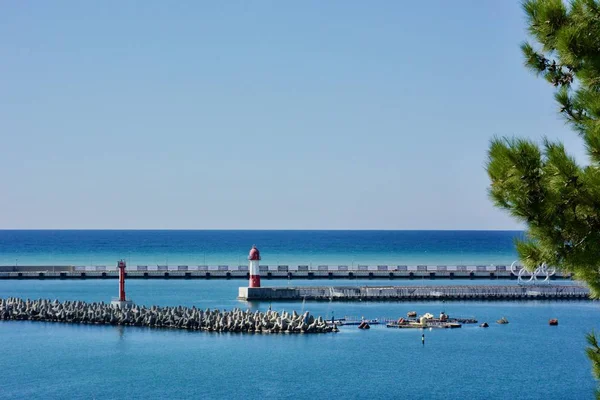 Vista del faro del puerto de Sochi —  Fotos de Stock