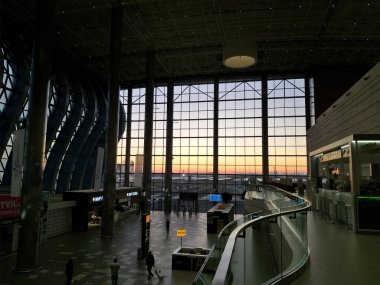 Simferopol şehrinin havalimanının iç manzarası