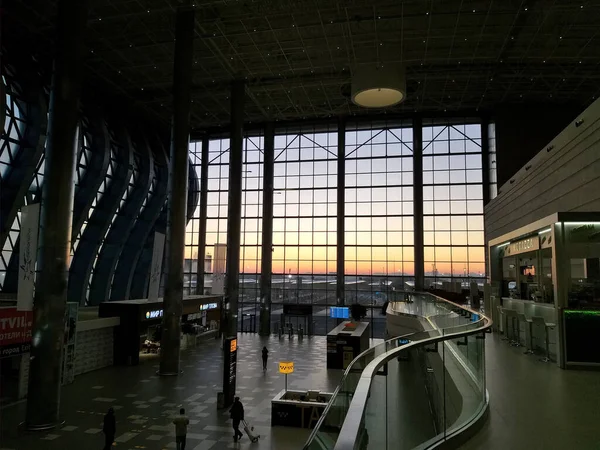 Widok na wnętrze lotniska miasta Symferopol — Zdjęcie stockowe