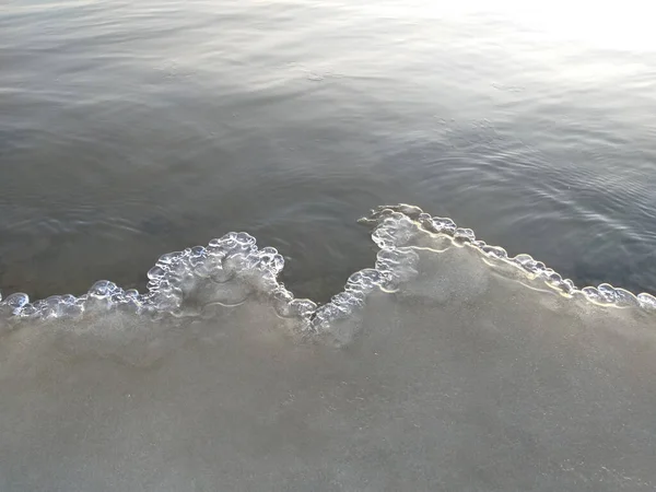 El hielo otoñal del río Irtysh —  Fotos de Stock