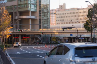 Yokohama, Japonya, 12 Kasım 2015. Minato Mirai Yokohama City editoryal fotoğrafı.