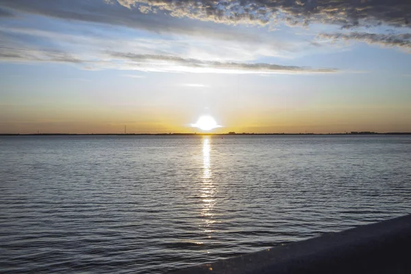 Sunset on the river Northern Dvina. — Stock Image Sunset River Northern Dvina Royalty Free Stock Photos