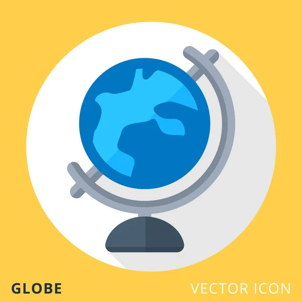 Globo icono de vector de color plano — Vector de stock