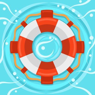 Lifebuoy düz renk vektör simgesi