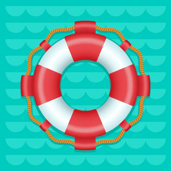 Lifebuoy desenho animado estilo cor vetor ícone —  Vetores de Stock