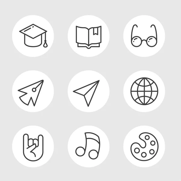 Okul çizgi simgeler