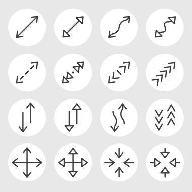 Satır simgeler vektör set