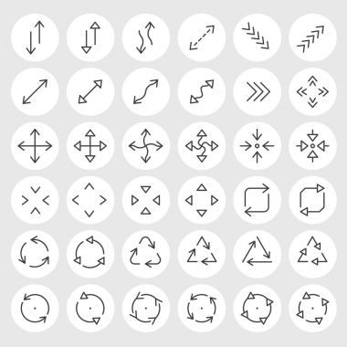 Satır simgeler vektör set