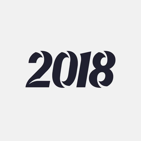 2018 vetor de texto ano novo — Vetor de Stock