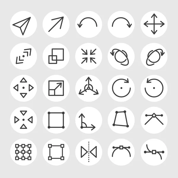 Satır simgeler vektör set