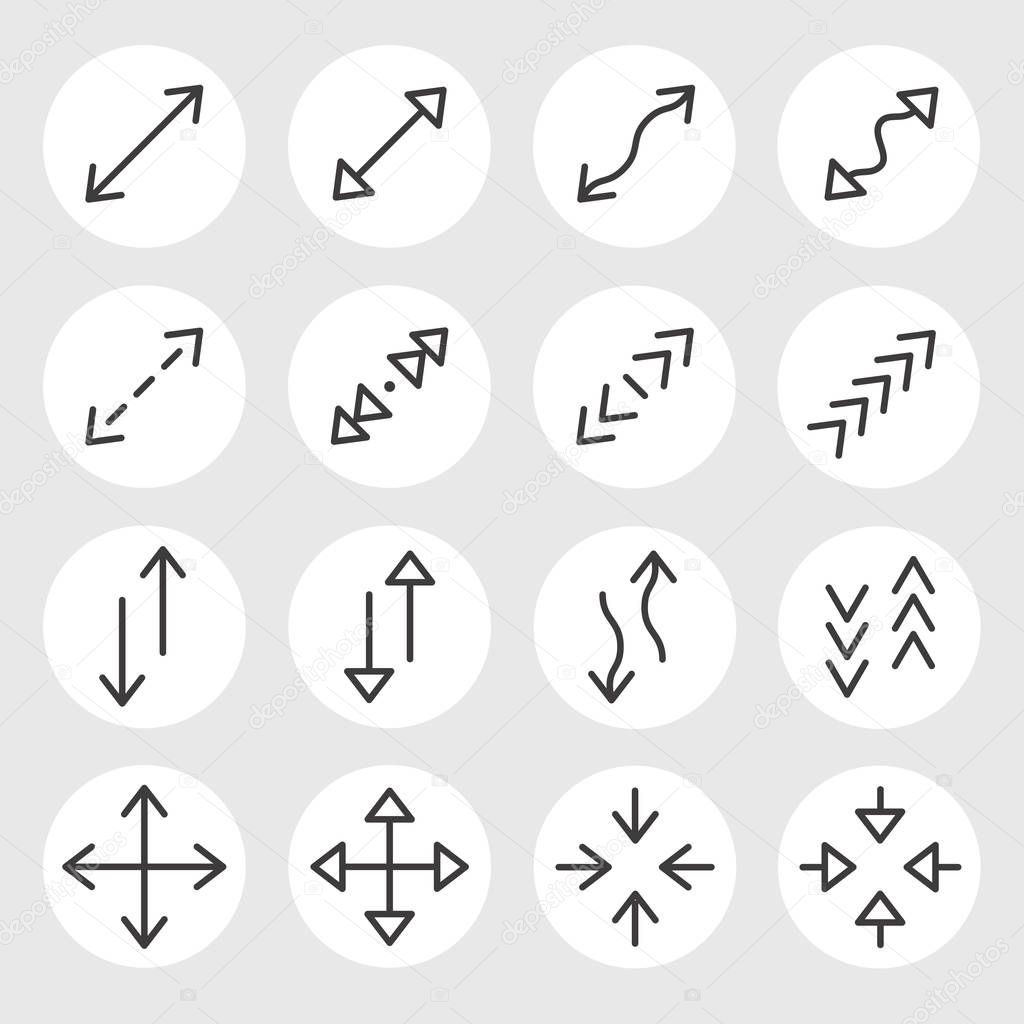 Line icons vector set