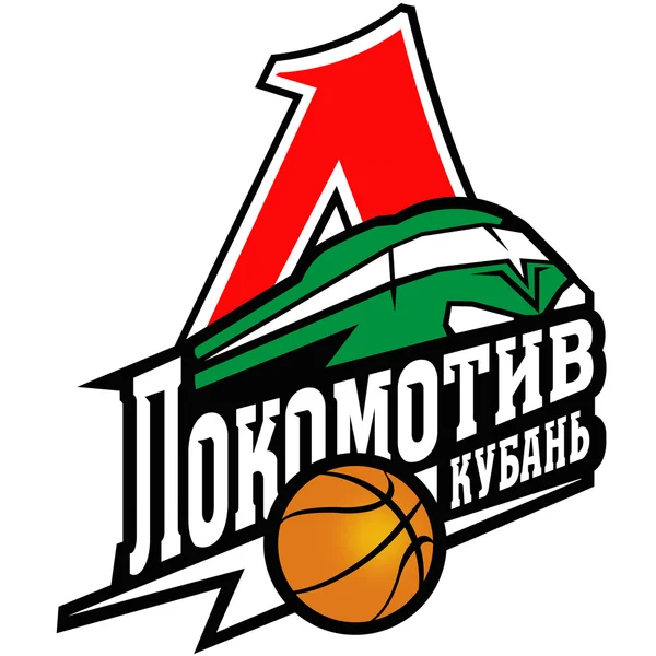 El emblema del club de baloncesto "Lokomotiv-Kuban". Krasnodar. —  Fotos de Stock