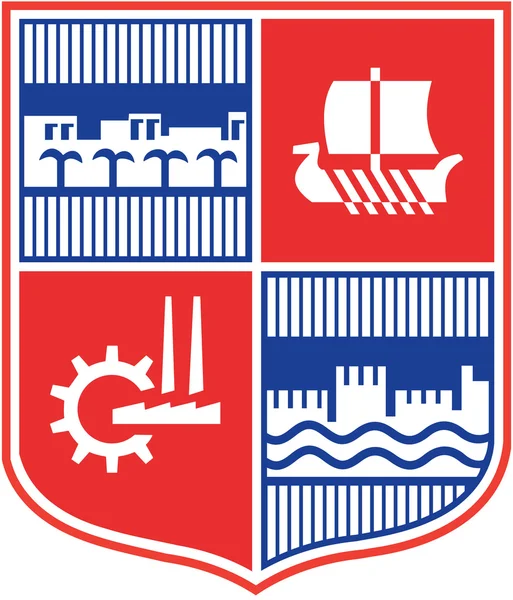 Escudo de armas de la ciudad de Acre. Israel —  Fotos de Stock