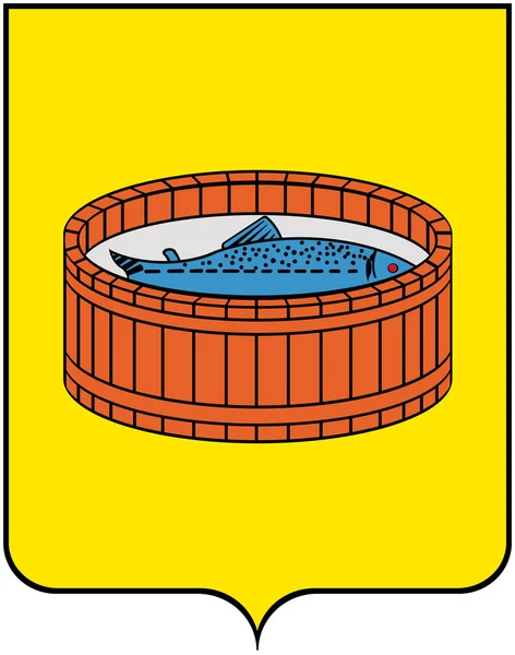 Escudo de armas de la ciudad de Luga. Región de Leningrado —  Fotos de Stock