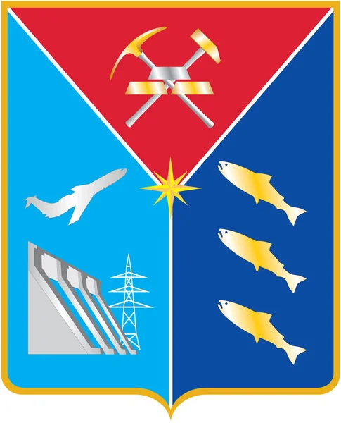 Címere a magadáni régióban. Oroszország — Stock Fotó