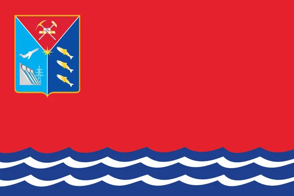 Прапор Магаданської області. Росія — стокове фото