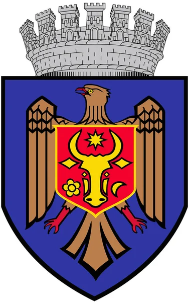 Coat of arms of the city of Chisinau. Moldova — Stock Photo, Image