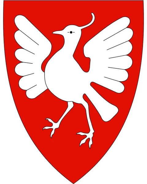 Coat of arms of the city of Brunet. Norway — Stock Photo, Image