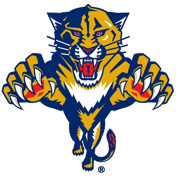 El logo del club de hockey "Florida Panthers" (1999-2016). Estados Unidos —  Fotos de Stock