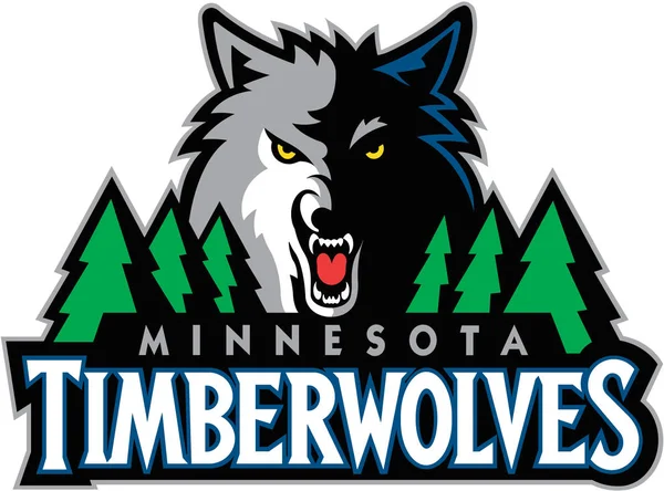 Das Emblem des Basketballclubs "minnesota timberwolves". USA — Stockfoto