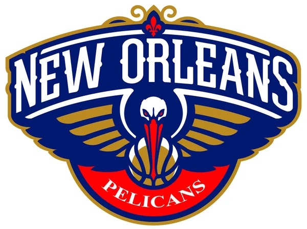 Het embleem van de basketbalclub "New Orleans pelikanen." Verenigde Staten — Stockfoto