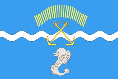 Bayrak Zaozersk şehir. Murmansk bölgesi