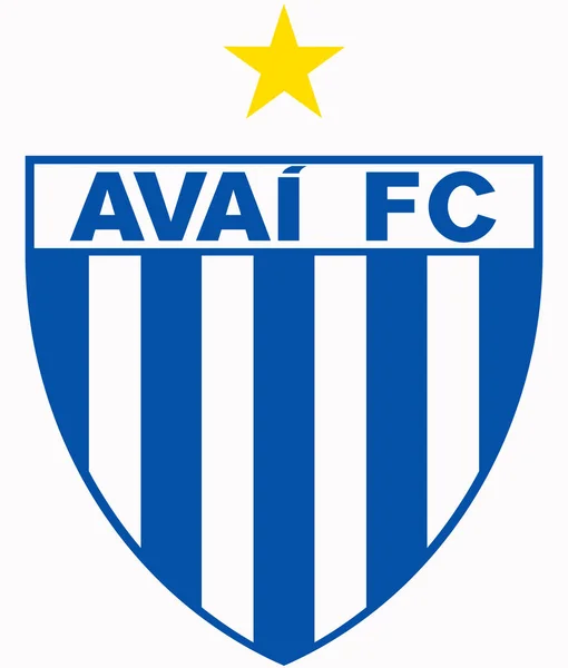 El emblema del club de fútbol "Avai". Brasil — Foto de Stock