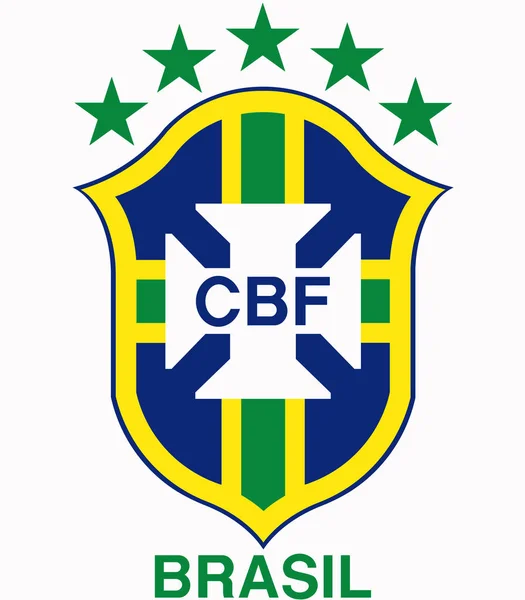 ブラジルの全国代表チームのサッカーのエンブレム — ストック写真
