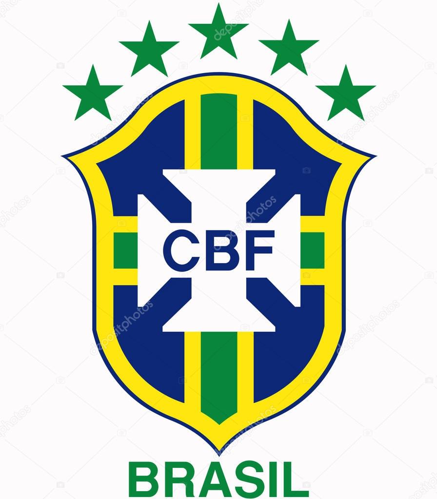 The emblem of the Brazilian national team soccer