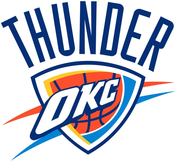 Emblem av basket klubben "Oklahoma City Thunder." USA — Stockfoto