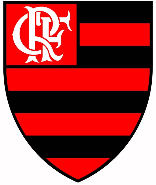 Το έμβλημα της λέσχης ποδοσφαίρου, «Φλαμένγκο». Βραζιλία — Φωτογραφία Αρχείου