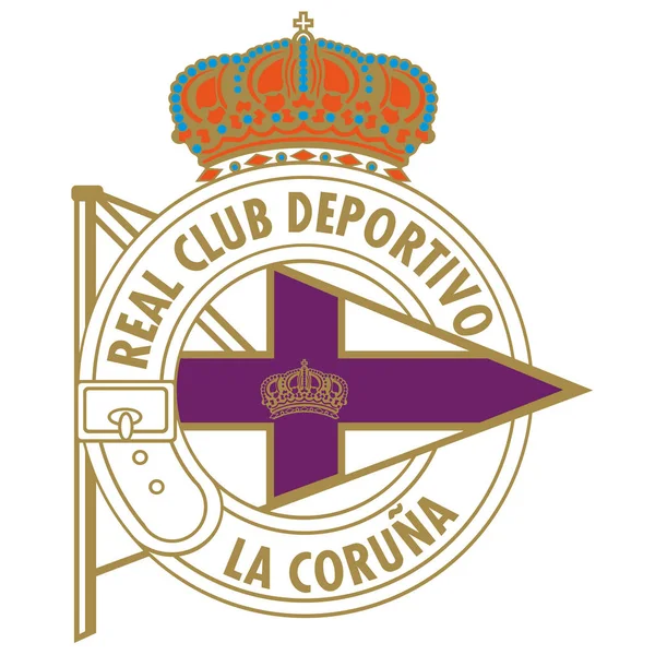 Emblem av fotbollsklubben "Deportivo La Coruna". Spanien — Stockfoto