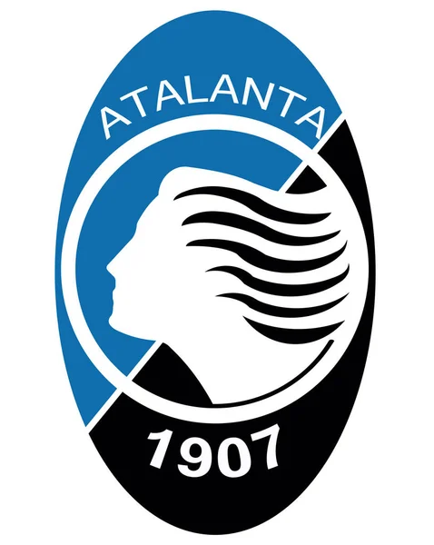 O emblema do clube de futebol "Atalanta" Bergamo. Itália . — Fotografia de Stock