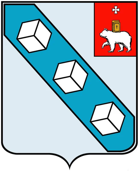 Herb miasta Berezniki. Kraj Permski — Zdjęcie stockowe