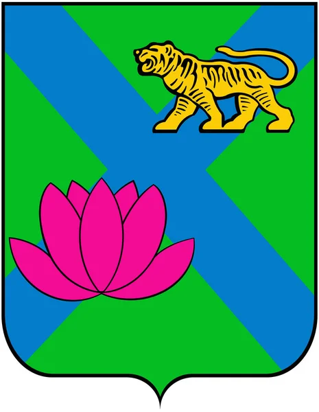 Coat of arms of the city of Lesozavodsk, Primorsky Krai — Stock Photo, Image