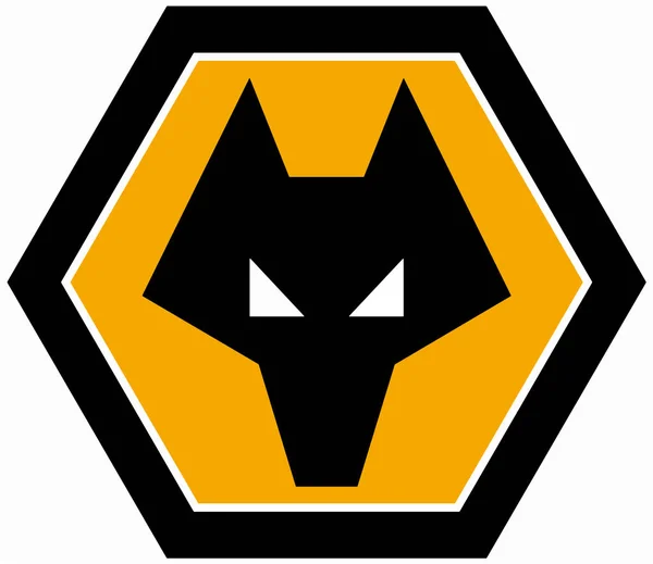 Het embleem van de voetbalclub "Wolverhampton Wanderers Football Club". Engeland — Stockfoto