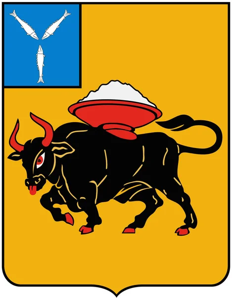 Escudo de armas de la ciudad de Engels. Región de Saratov — Foto de Stock