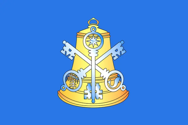 Flaga miasta Korsakov. Sachalin regionu — Zdjęcie stockowe