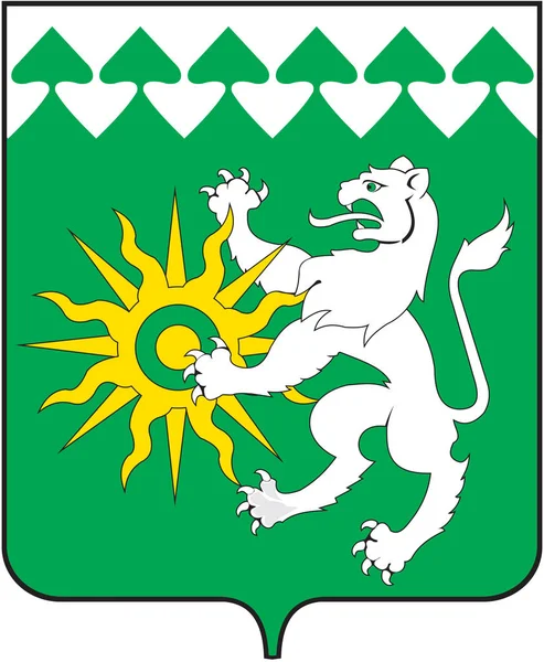 Címere a város Berezovszkij. Sverdlovsk régió — Stock Fotó